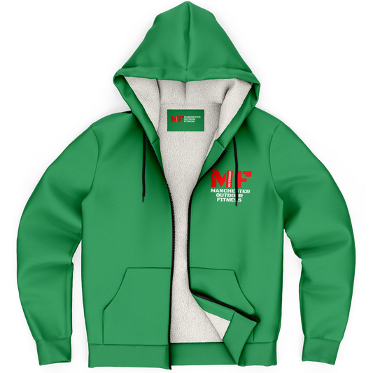 MF Green Microfleece Zip hoodie