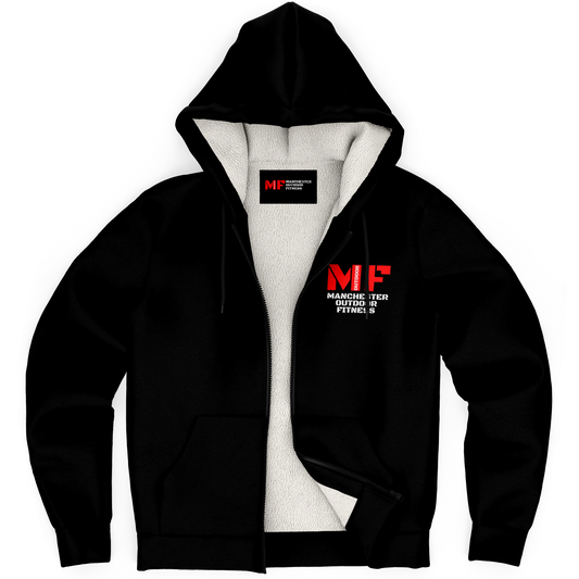 MF Black Microfleece Zip hoodie