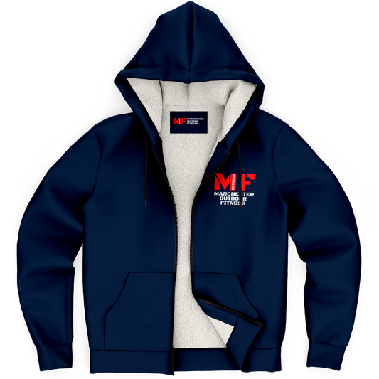 MF Blue Microfleece Zip hoodie