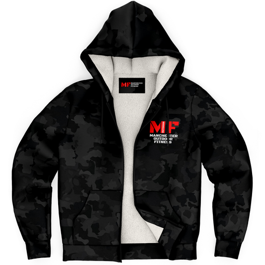 MF Black Camo Microfleece Zip hoodie