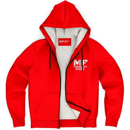 MF Red Microfleece Zip hoodie