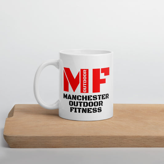 White glossy mug - I Do it Outdoors