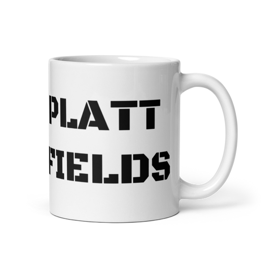 White glossy mug - Platt Fields