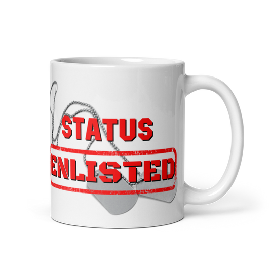 White glossy mug - Enlisted